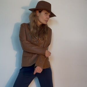 Y2k Vintage Chadwick’s Leather Jacket 8P Brown Soft Leather 90s